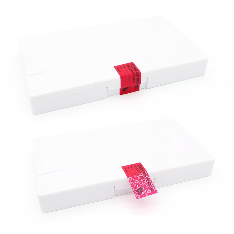 Solitary Walker 100Pcs Tamper Evident Security Void Stickers 1x2 inch Red Tamper Proof Labels Safety Torn up Invalid Seals Tape No Transfer No Damage to Protected Item - Image 4